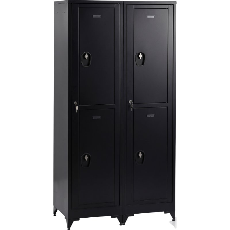 Vestiaire sur pied avec casiers visitables - démontable - 2 colonnes 4 portes