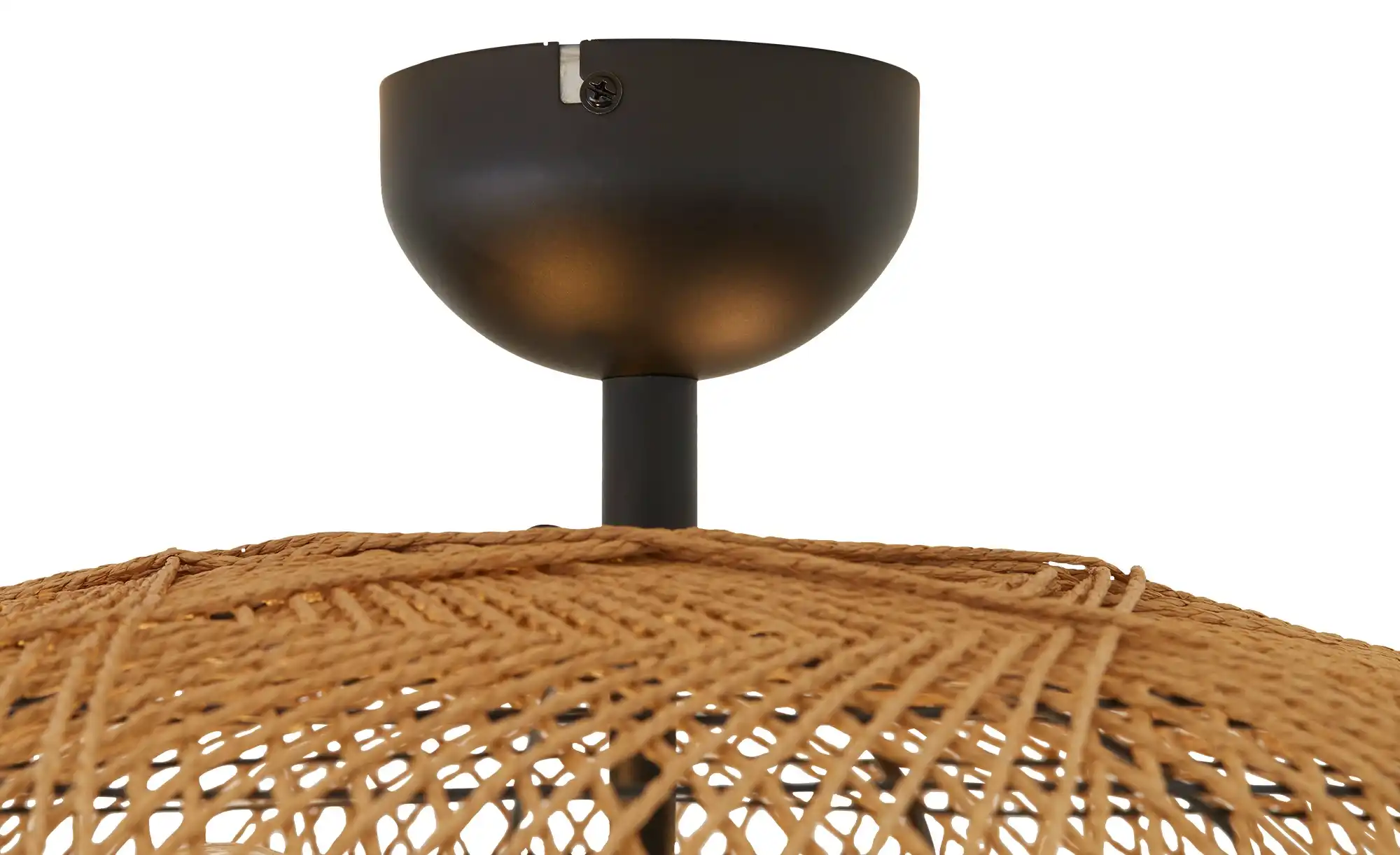 Trio Deckenleuchte, 2-flammig, Schirm aus Sisal