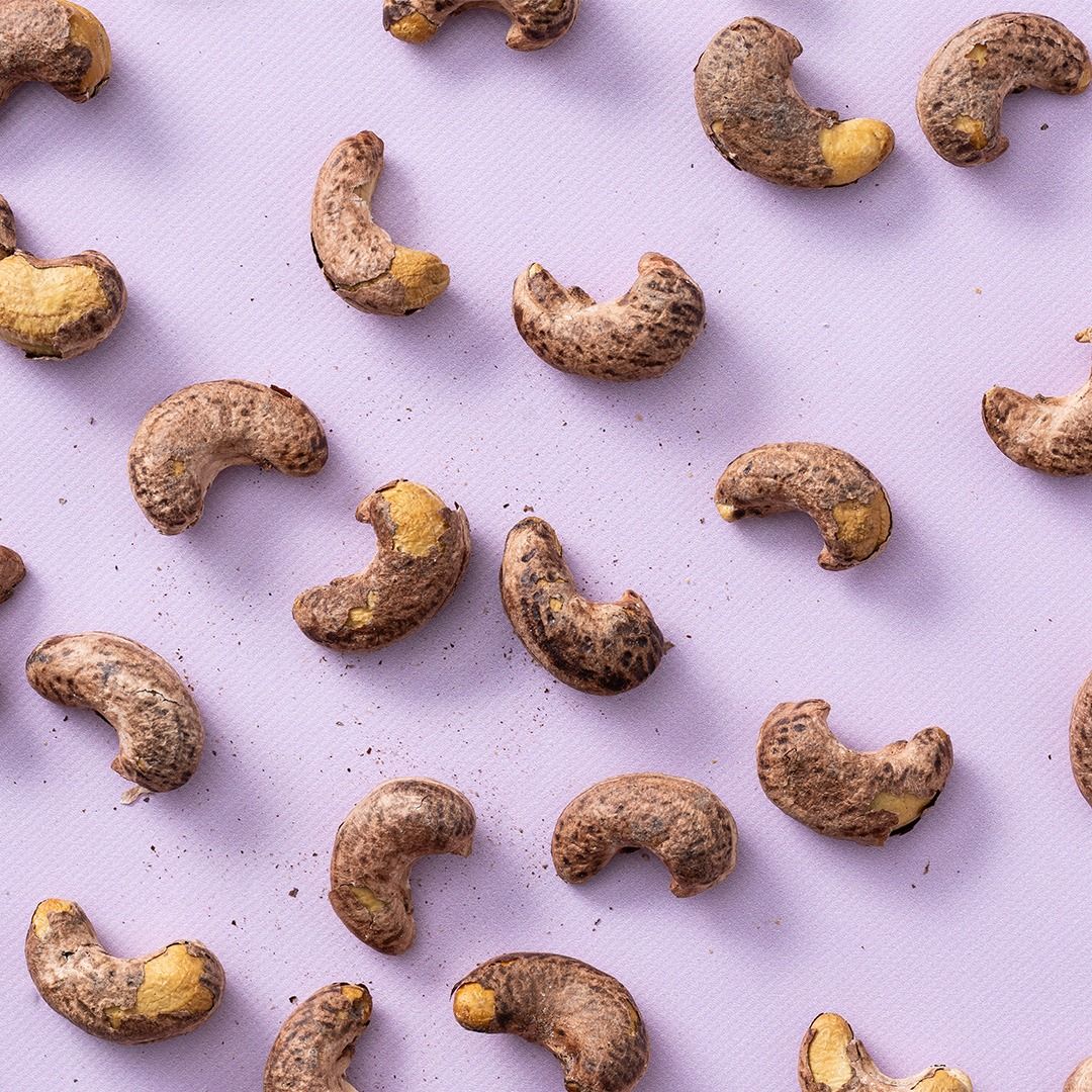 Cashewnoten met vlies geroosterd gezouten