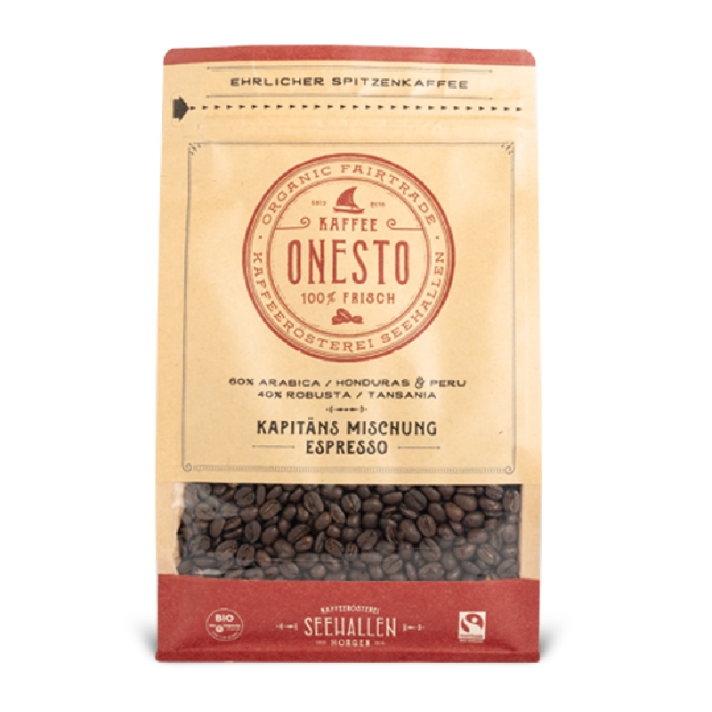 ONESTO Kaffeebohnen Kapitäns Mischung Btl 500 g
