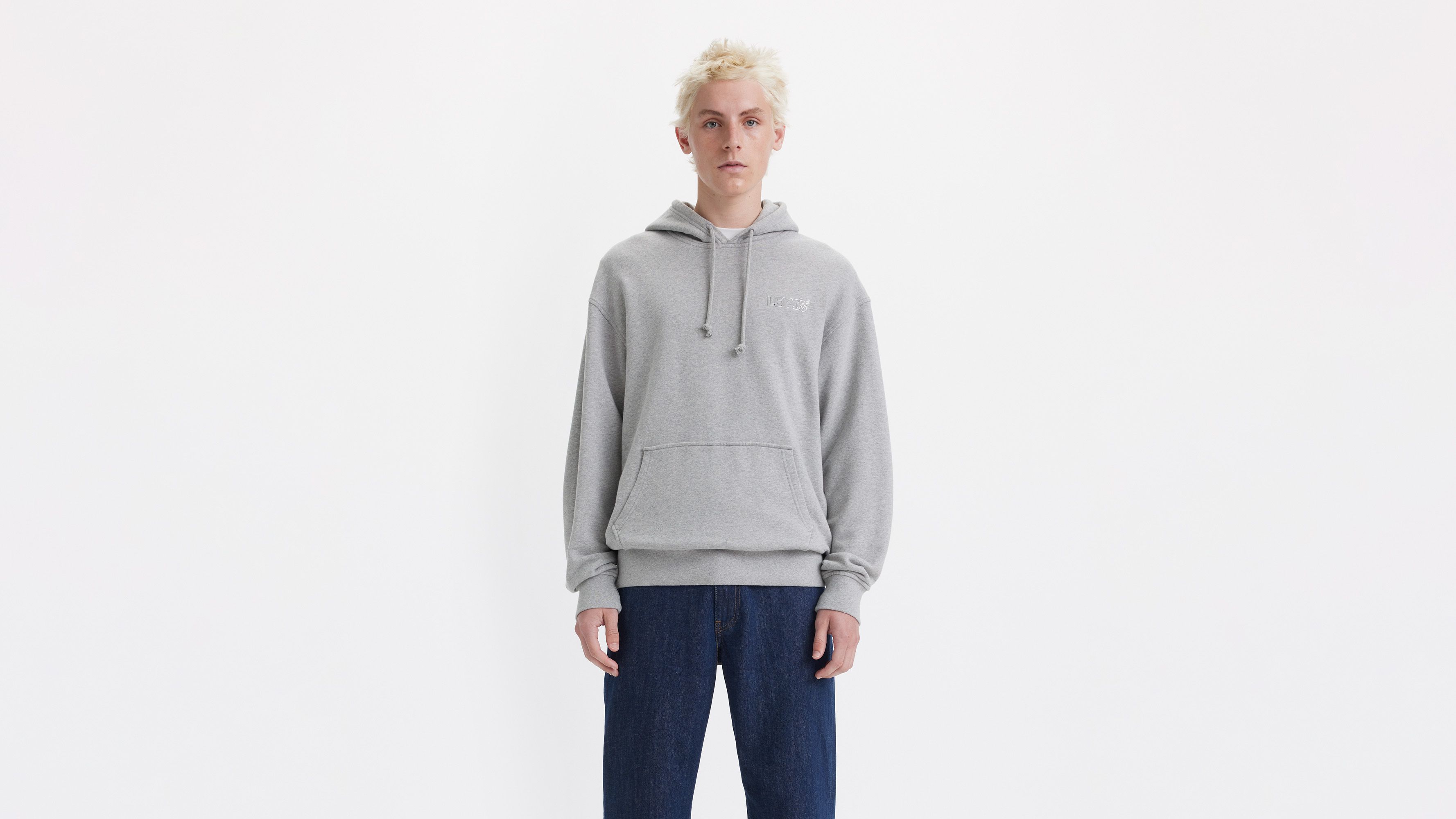 Sweat à capuche graphique relaxed - Chrome Headline Hoodie Midtone Heather Gray - Gris