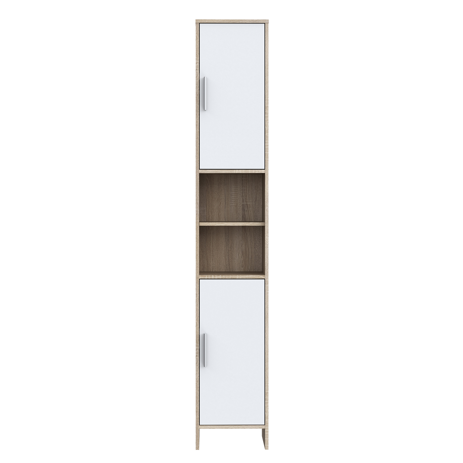 Hochschrank - Sonoma Eiche-weiß - 33 cm breit