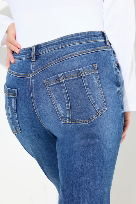 Boyfriend-Jeans, Destroy-Effekte, weites Bein, Komfortbund