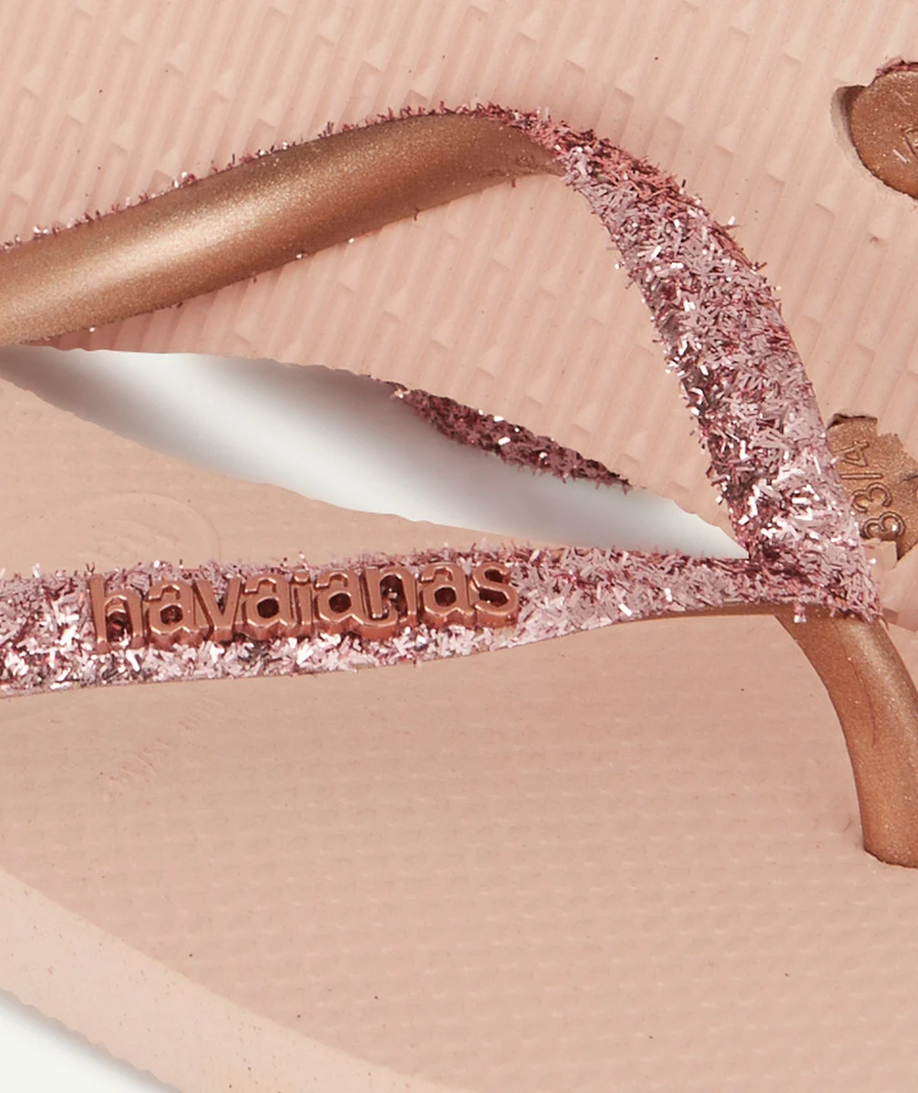 HAVAIANASTONGS FILLE ROSES PAILLETÉES