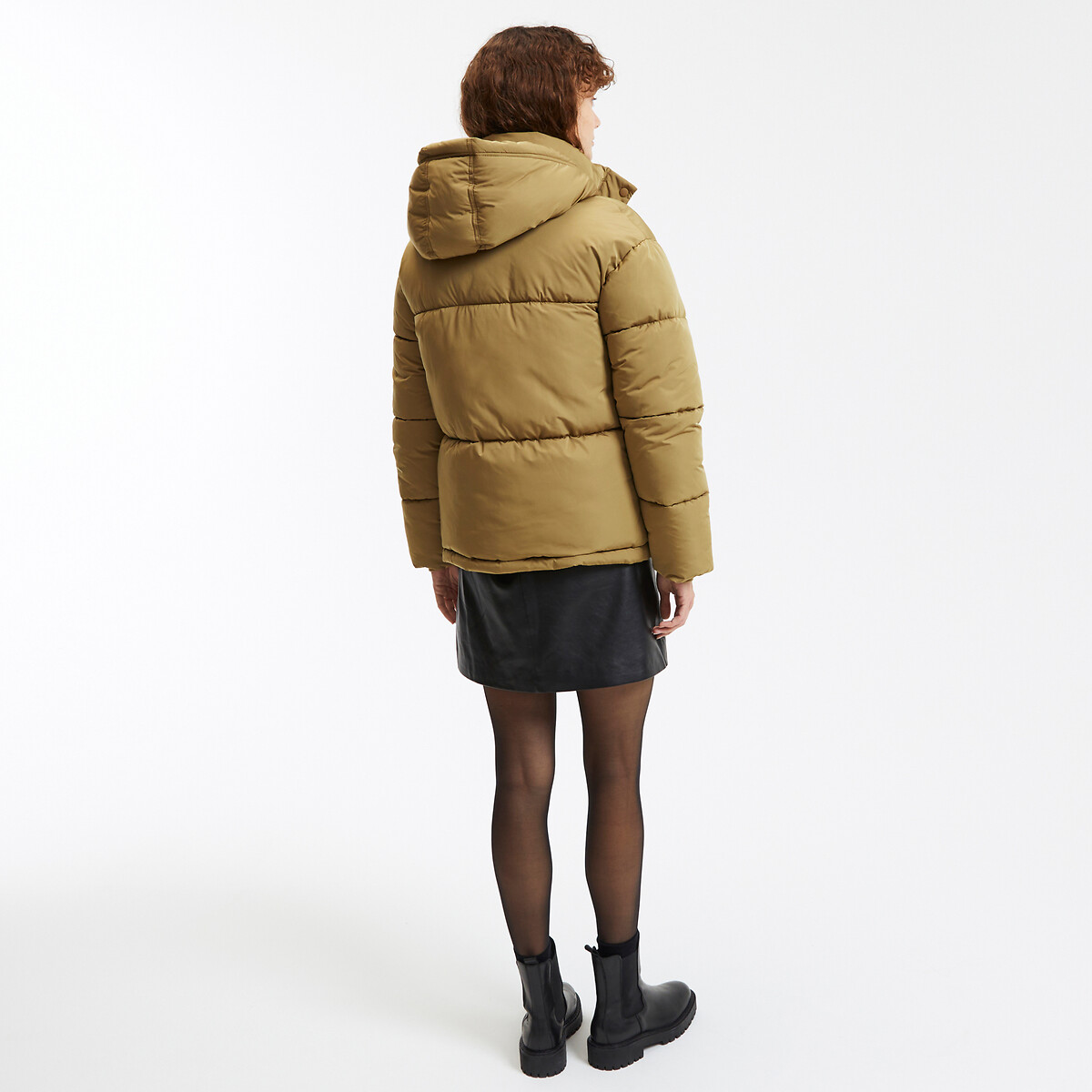 COLEÇÕES LA REDOUTE<br>Korte donsjas met kap