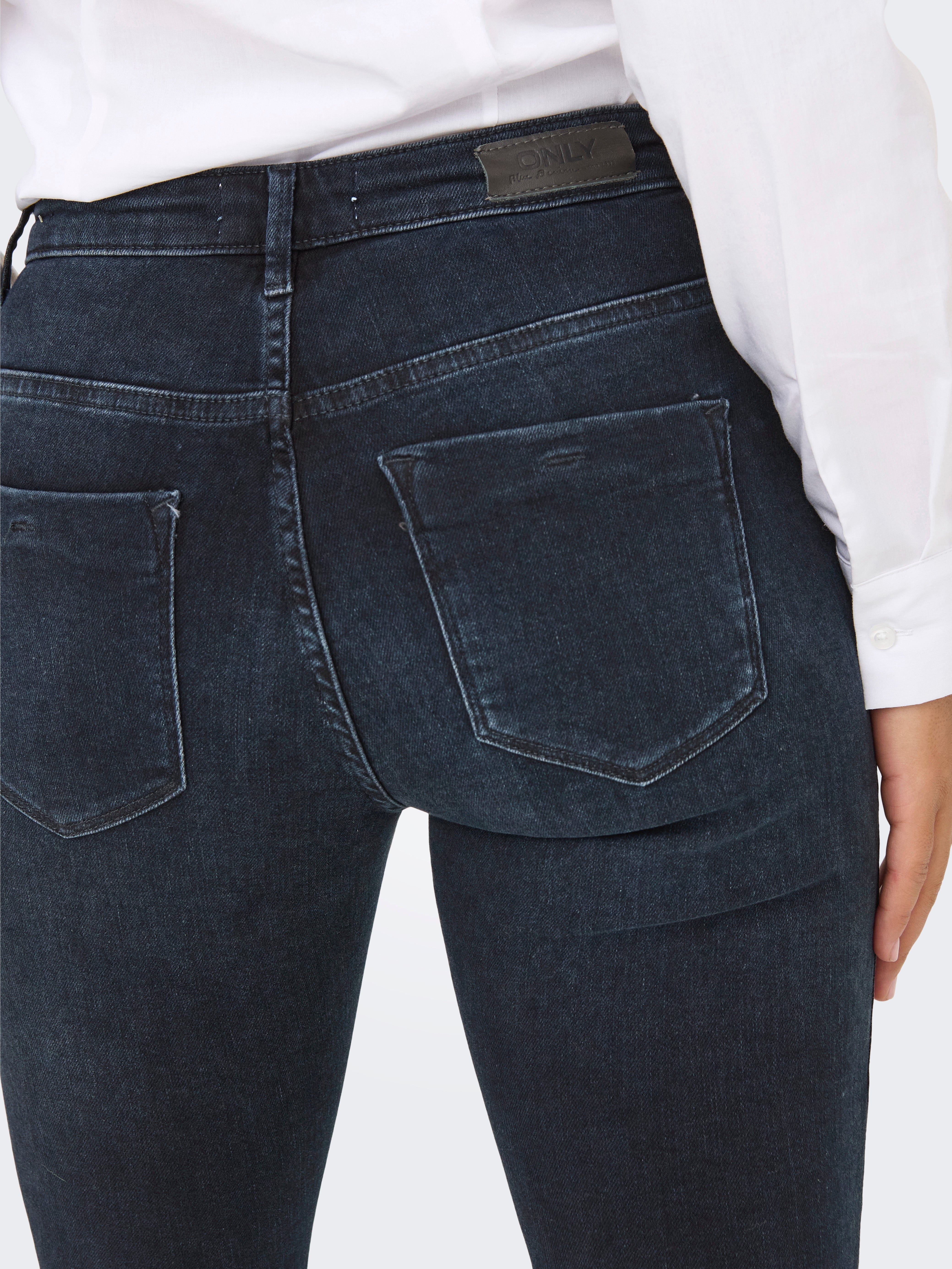 ONLFOREVER Hohe Taille Skinny Fit Jeans Blue Black Denim