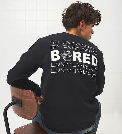 LMTD Sweatshirt - NlmAbrosso BoredOFD - Schwarz m. Print