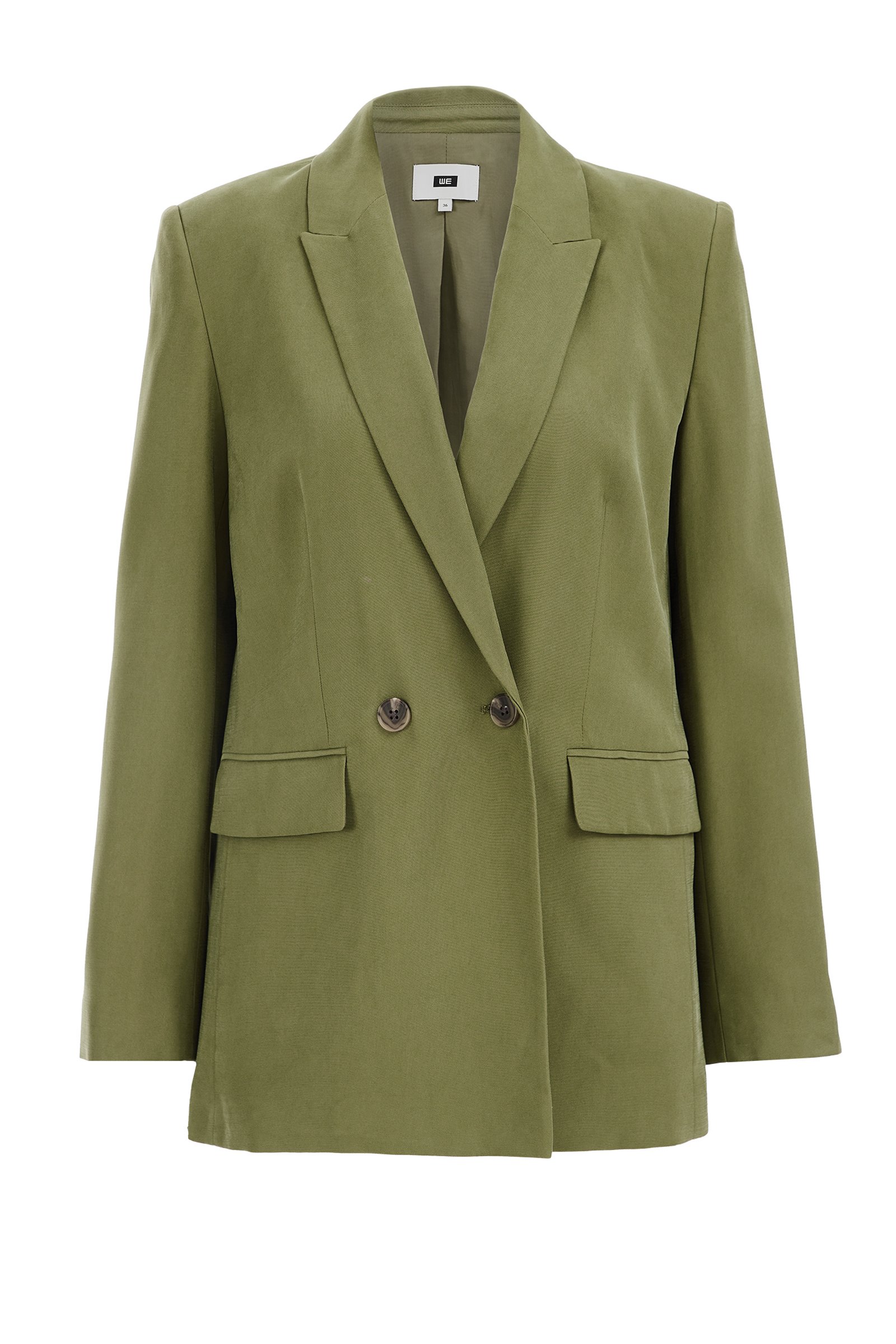 regular fit double-breasted blazer WE Fashion Olijfgroen