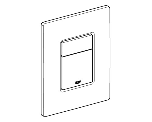 GROHE Skate Cosmopolitan spoelplaat, glanzend zwarte plaat / glanzend chromen knop 38845KS0