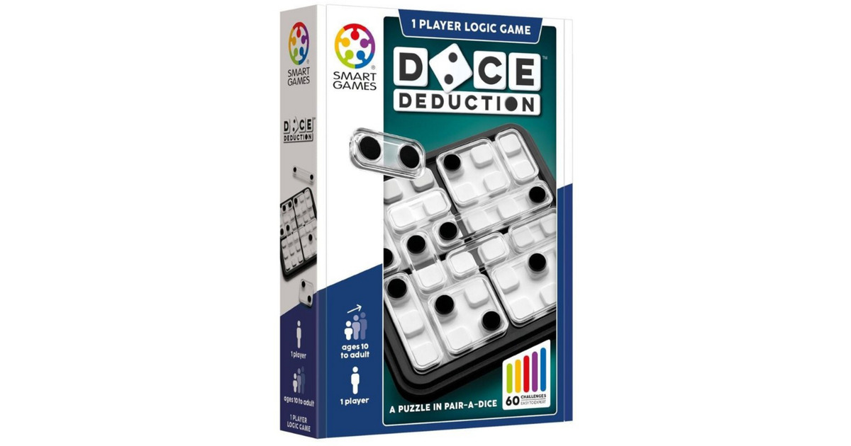 SmartGamesGenius Square + Dice Deduction Bundel Denkspel  (Nederlands, 1 - 2 spelers, Vanaf 6 en 10 jaar, 60 opdrachten)