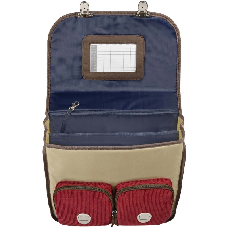 Quo Vadis - Cartable scolaire - Louise & Arthur - Multicolore - 38x30x14 cm - Toile (polyester) - 2 compartiment(s) - Avec bretelles et poignée