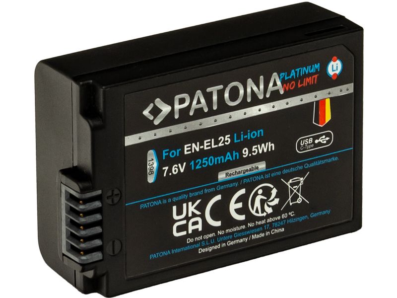 Patona Platinum Akku für Nikon EN-EL25 Platinum Batteriesatz für Nikon