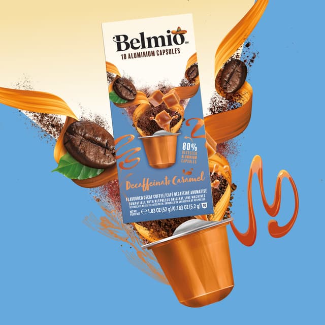 Belmio Decaffeinato Caramel kapsler til Nespresso (10 stk.)