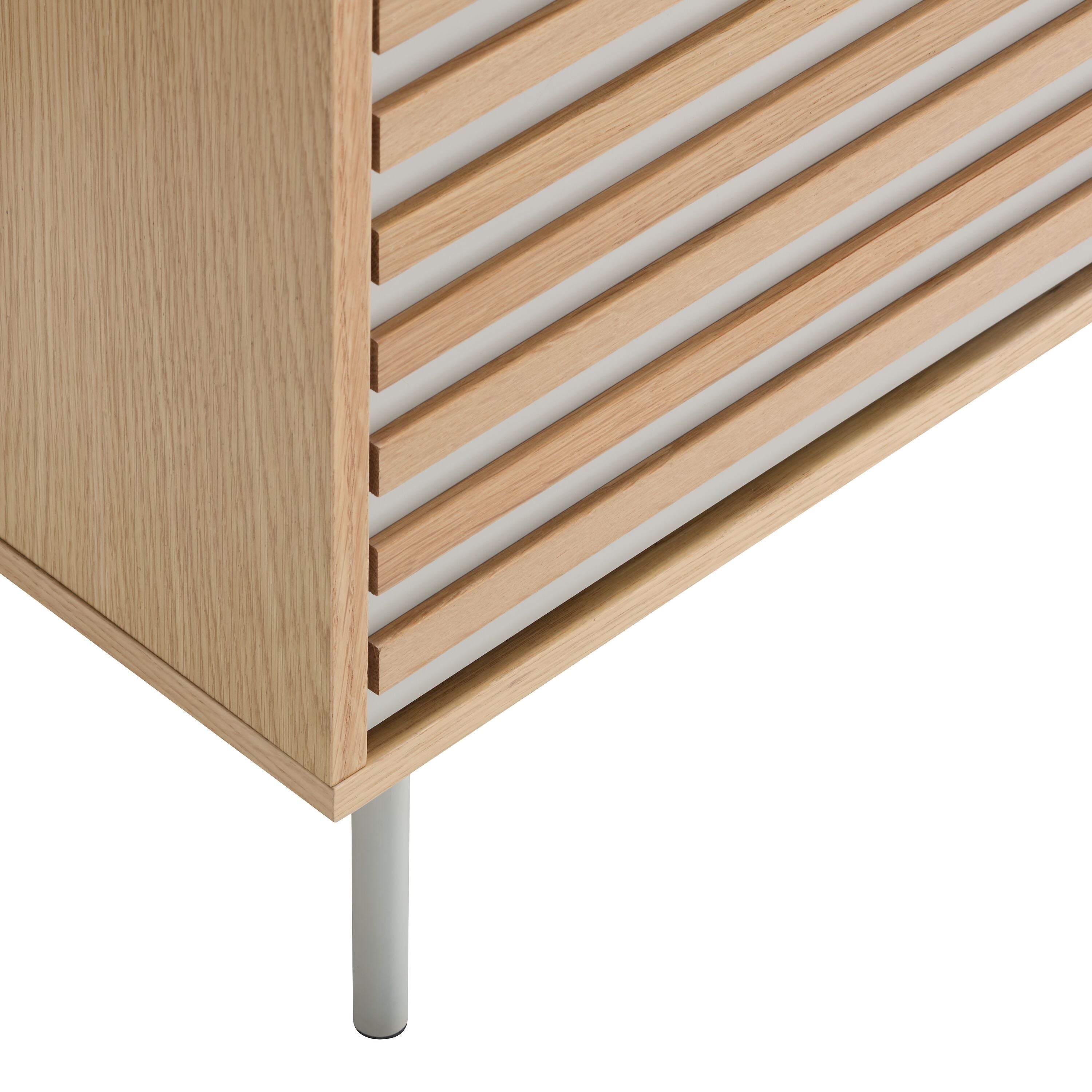 LINE Sideboard - Grau / Braun / B: 140.0 cm x T: 40.0 cm x H: 75.0 cm