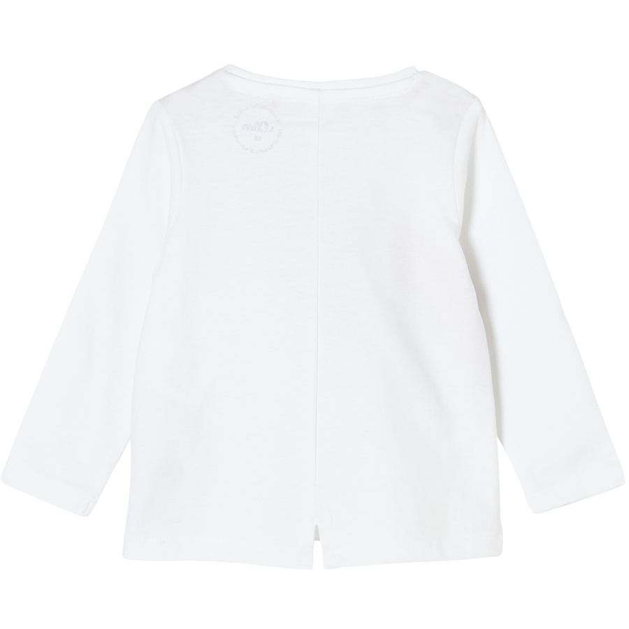 s.Oliver Langarmshirt mit Frontprint weiß
