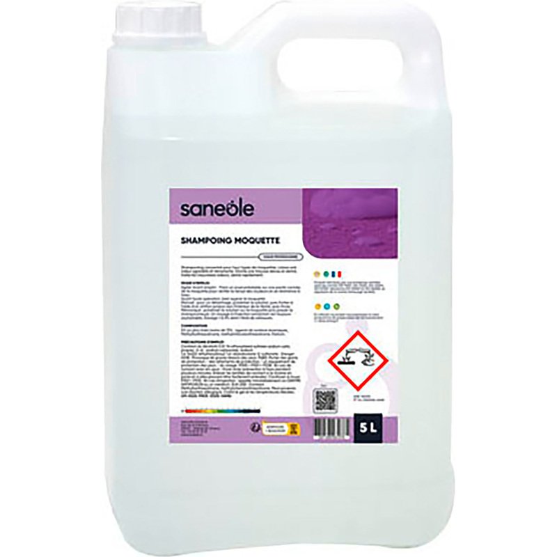 Shampoing tapis et moquette Sanéole - Bidon de 5 L