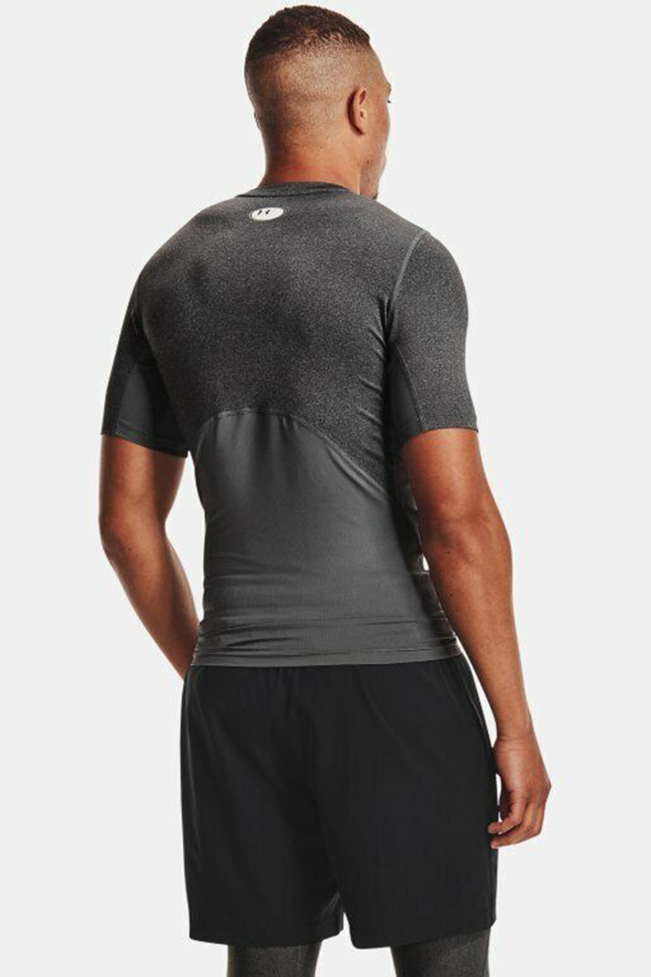 Camiseta HeatGear de manga curta - Cinza Médio