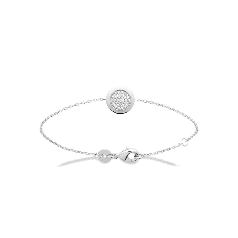 Bracelet Femme - Argent 925 - Oxyde de zirconium - Longueur : 18 cm