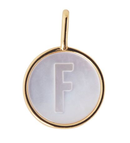 Design Letters Vedh?ng Til Halsk?de - F - Pearl Gold