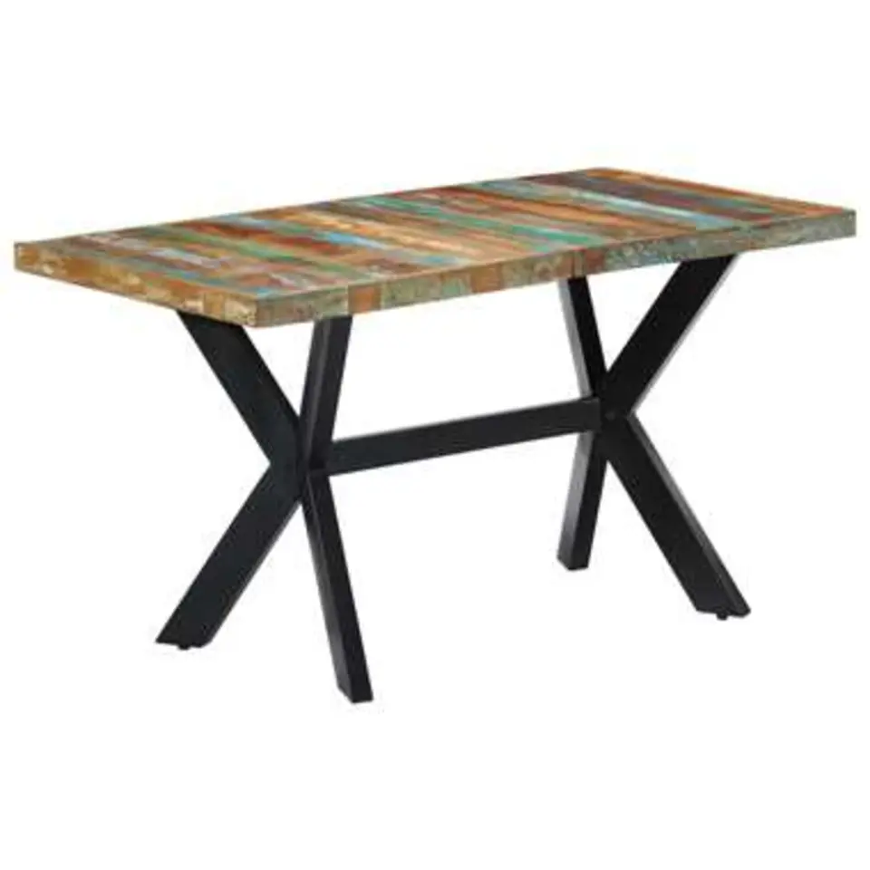 vidaXL - Eettafel - Multikleur - Hout - 140 x 70 x 75 cm