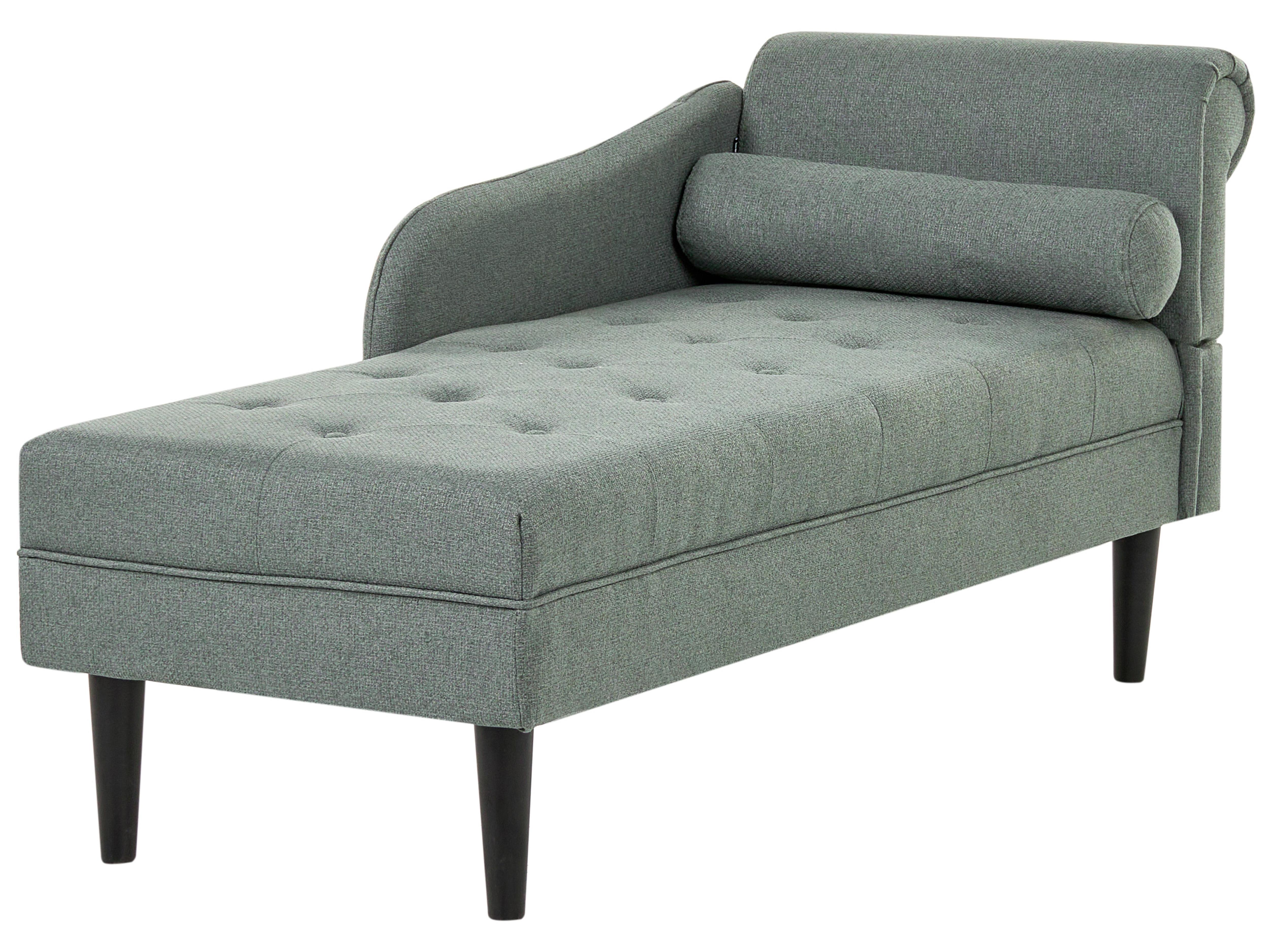 Rechtszijdige chaise longue YVOIRE Stof Groen