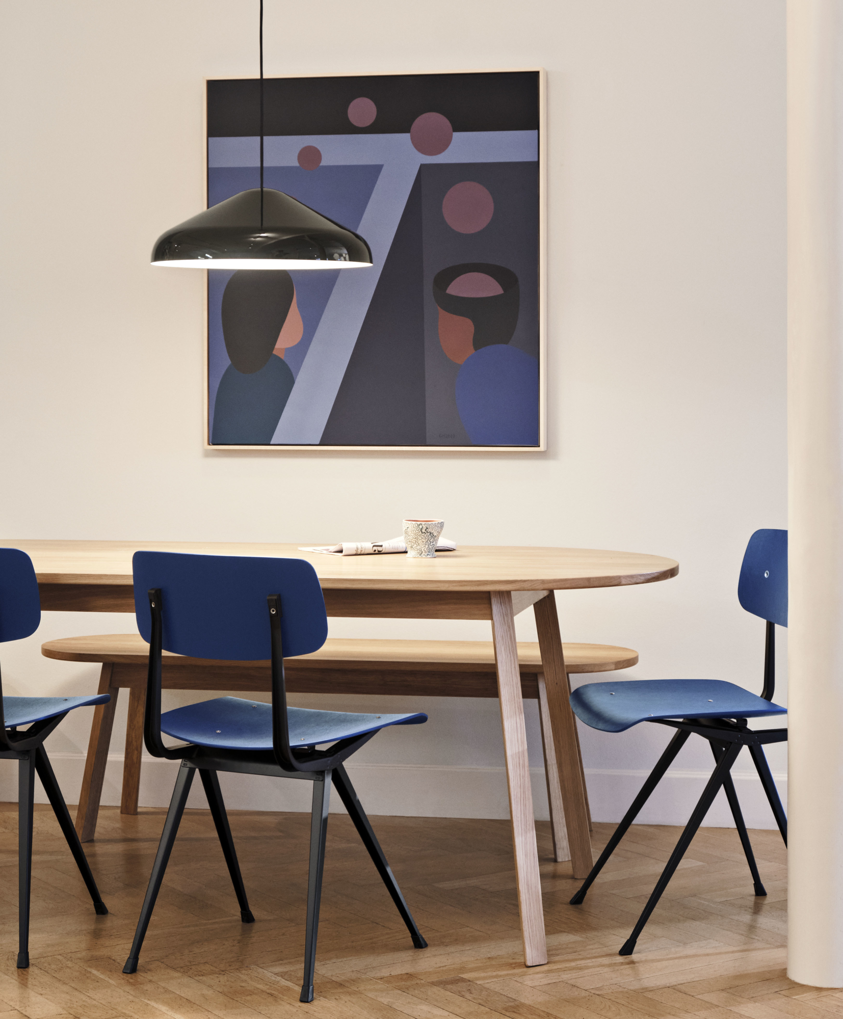 Eettafel Triangle Leg 200x85 geolied massief eiken
