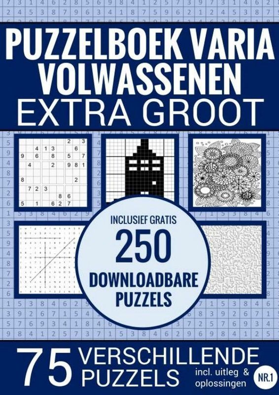 Puzzelboek - Varia - Paperback - A4 - 75 Puzzels