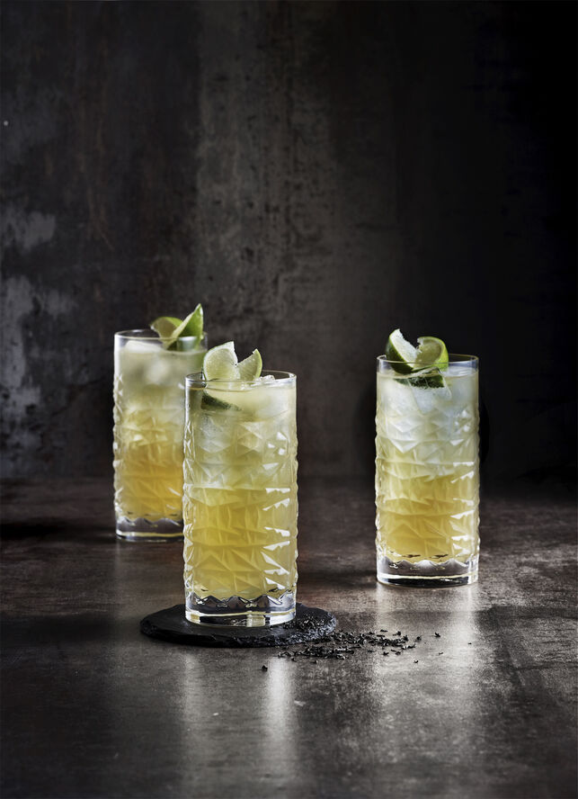 Luigi Bormioli Mixology 4 stk. Textures øl/longdrinkglas Transparent