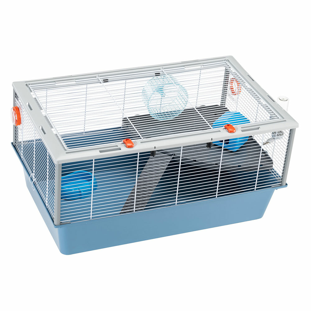 Ferplast cage pour rongeurs criceti 15 pour hamsters, en métal, accessoires inclus : mangeoire, abreuvoir, maison, roue, étagère,