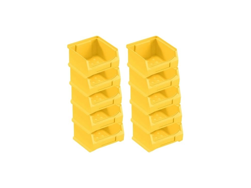 PROREGAL Gele Opbergdoos 1,0 HxBxD 6 x 10 x 10 cm 0,4 Liter Opbergcontainer Opbergdoos Opbergdoos Assortiment Sorteercontainer