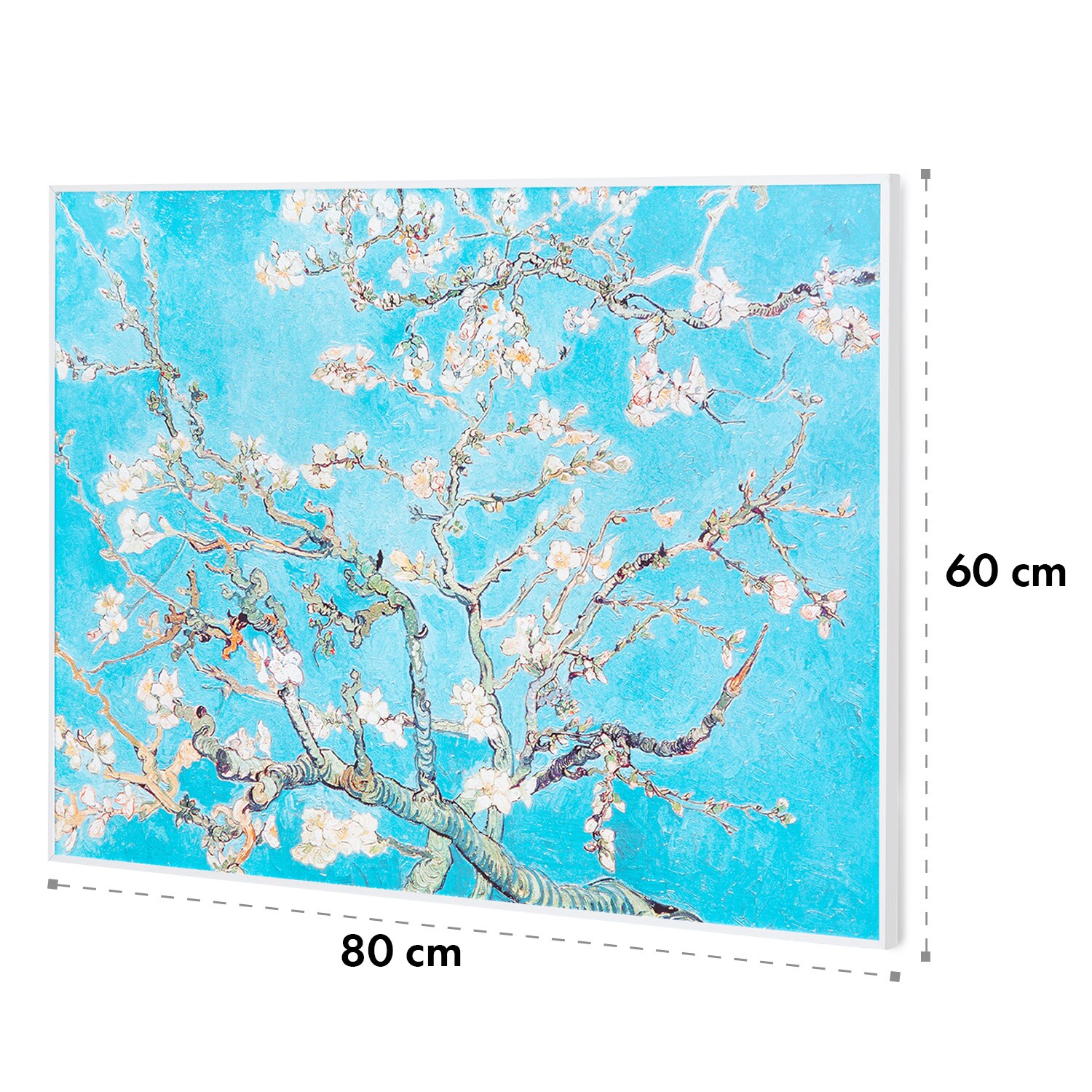 Wonderwall Air Art Smart Infrarotheizung 80x60cm 500W Wandmontage Blüten