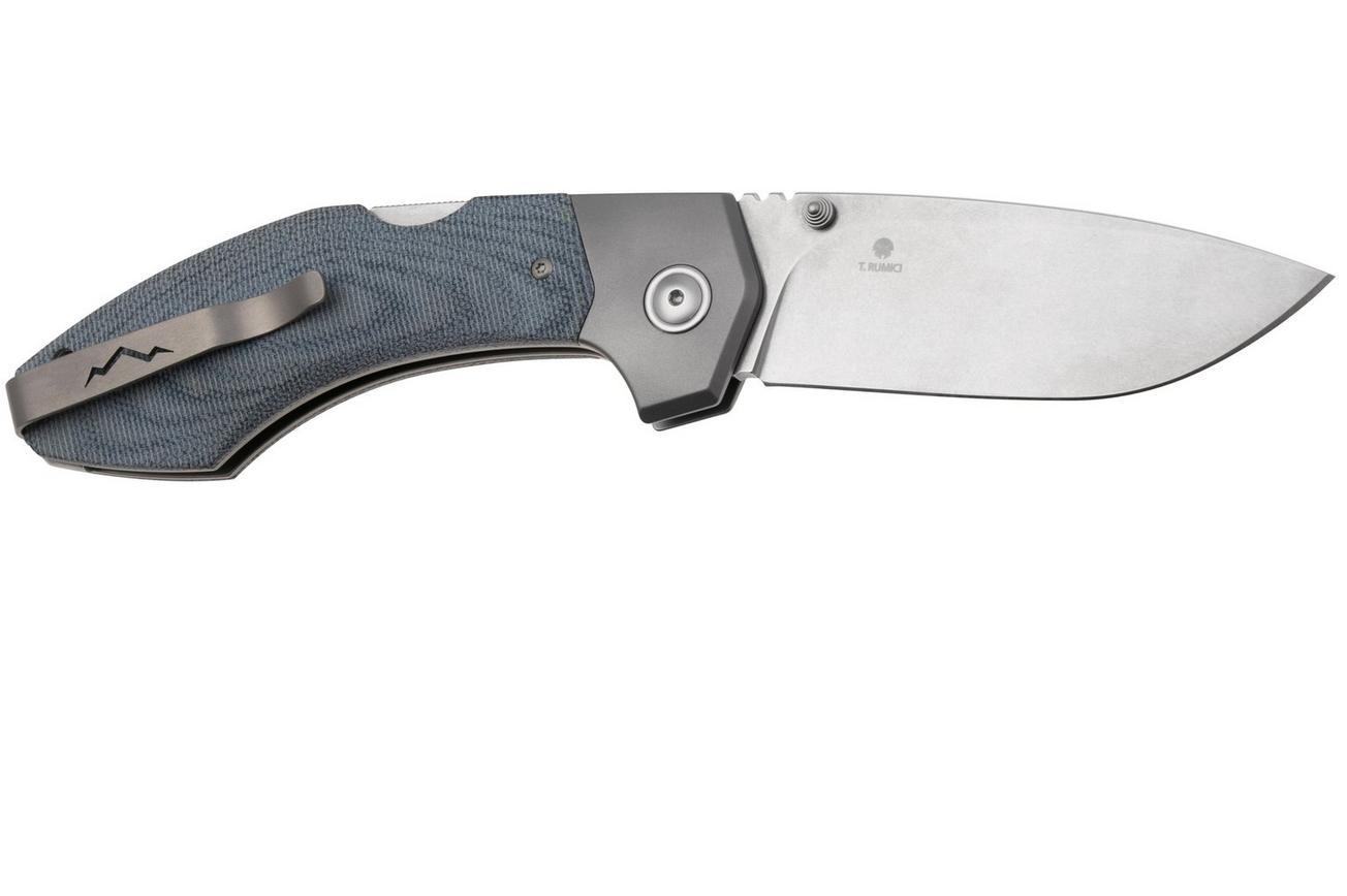MKM Hero MK HR-DCT Stonewashed Denim Canvas Micarta, zakmes