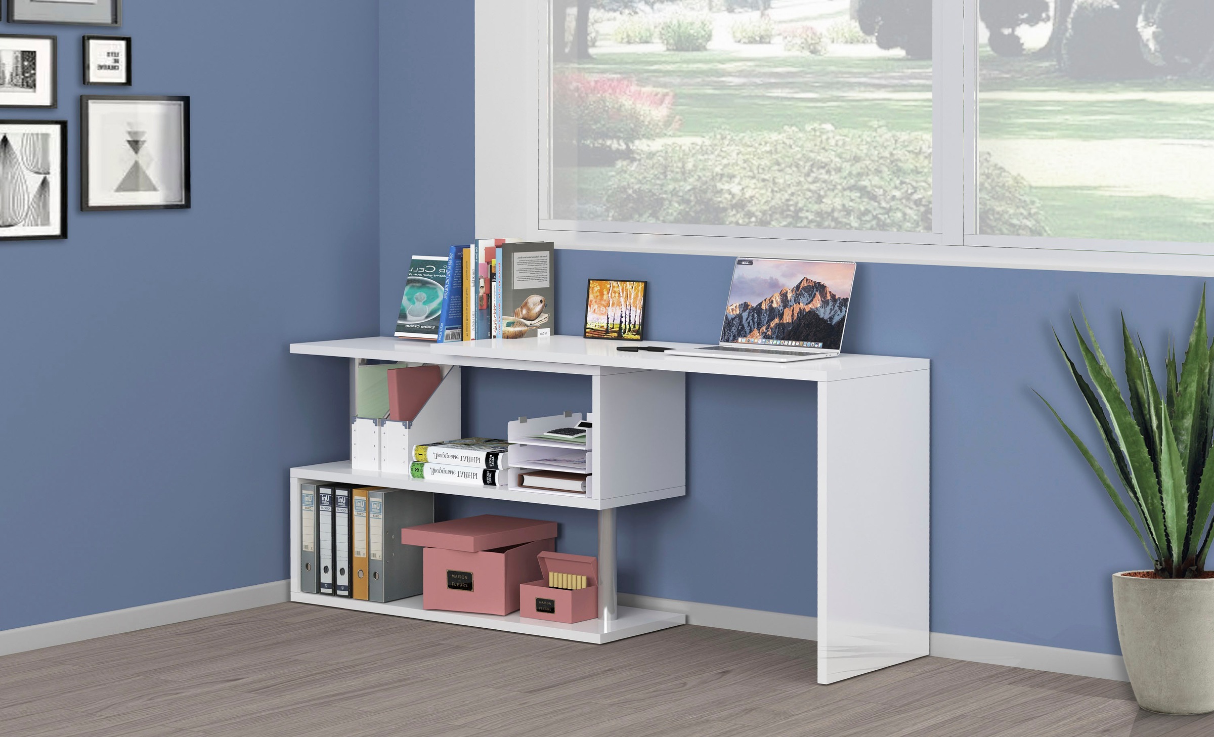 INOSIGN Schreibtisch »Volta, Made in Italy« multifunktional - als Computertisch, Eckschreibtisch oder Sideboard