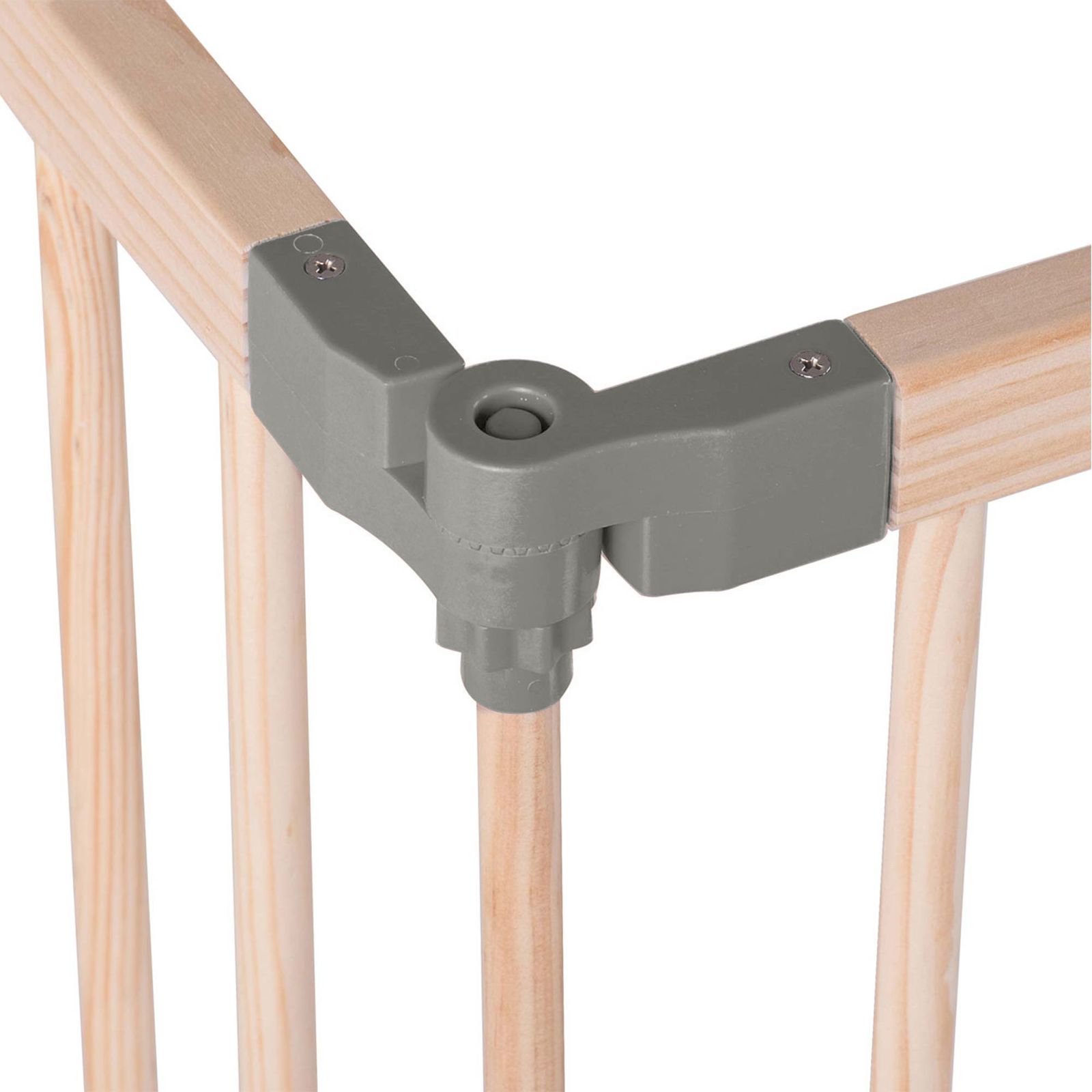 Baby Vivo Laufgitter aus Holz 8 Elemente - individuell verstellbar - PREMIUM in Grau