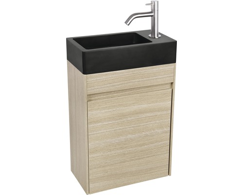Wastafelmeubel Verschil HURA L BxHxD 39,5 x 52 cm x 21,5 cm Frontkleur eiken