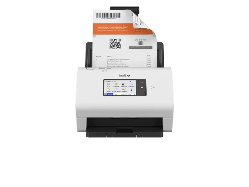 Brother ADS-4900W - Dokumentscanner - Dual CIS - Duplex - A4 - 600 dpi x 600 dpi - op til 60 ppm (mono) / op til 60 ppm (farve) - ADF (100 ark) - op til 9000 scanninger pr. dag - USB 3.0, LAN, Wi-Fi(n), USB 2.0 (Host)