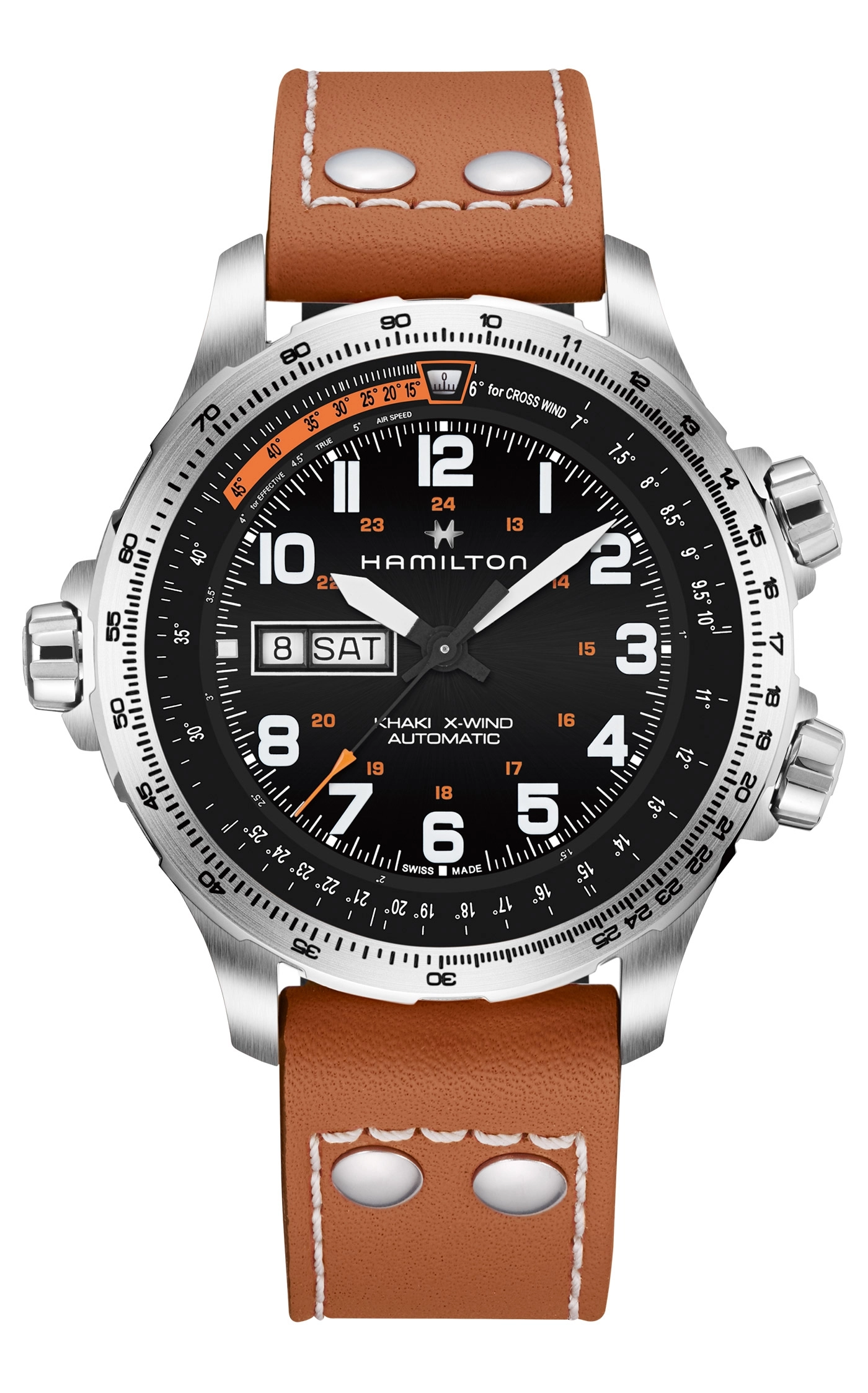 Hamilton Khaki X-Wind Day-Date Herrenuhr Braun H77755533