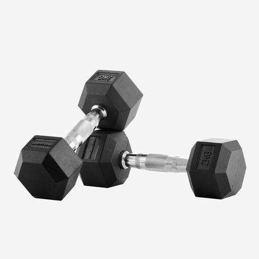 Halteres hexagonais Bodytone de 2 kg