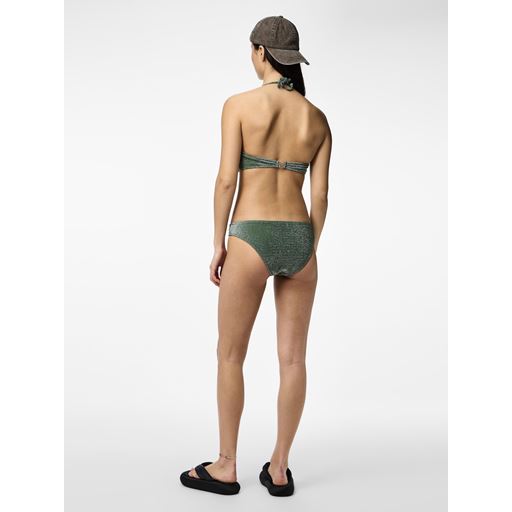 Pieces Bling Bikini Top, Dark Green, M