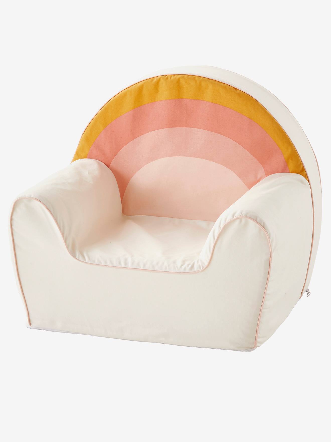 Poltrona de espuma Rainbow personalizável, branca clara, bicolor/multicolorida