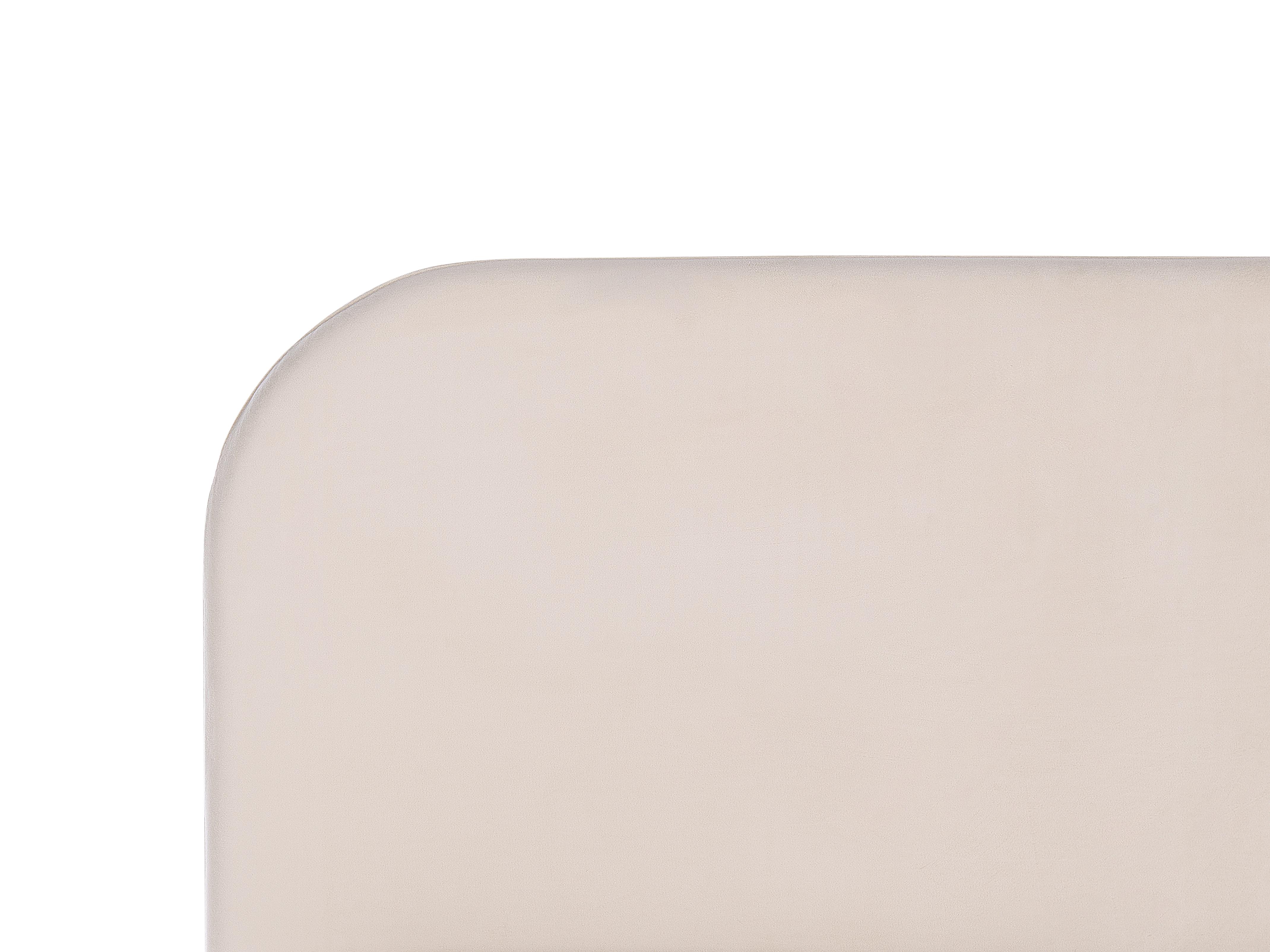 Bed Fluweel FLAYAT 160 x 200 cm Lichtbeige
