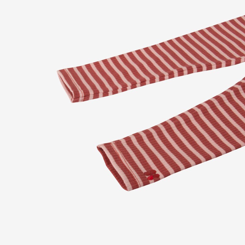 Leggings bébé fille brique rayé rouge Catimini Rouge