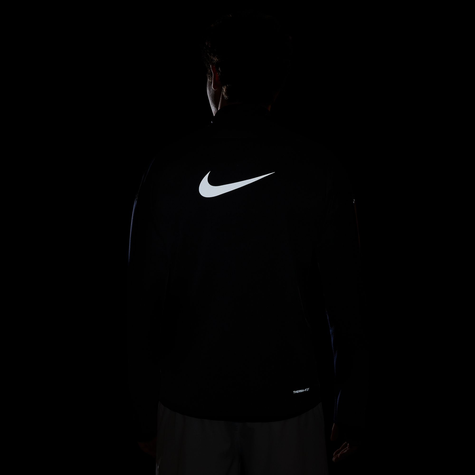 Sphere Element 1/2-Zip Running Top Herre 451/Obsidian/Reflective Silver