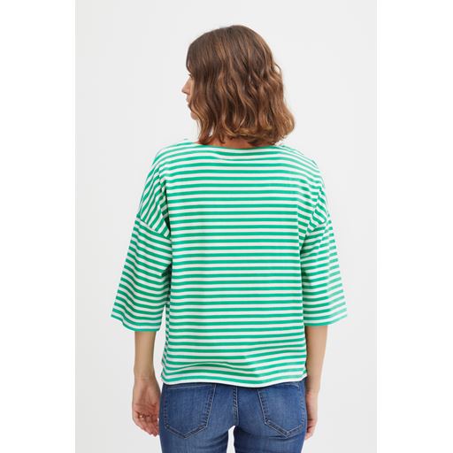 Fransa Stribet Langærmet T-shirt, Holly Green Mix, S