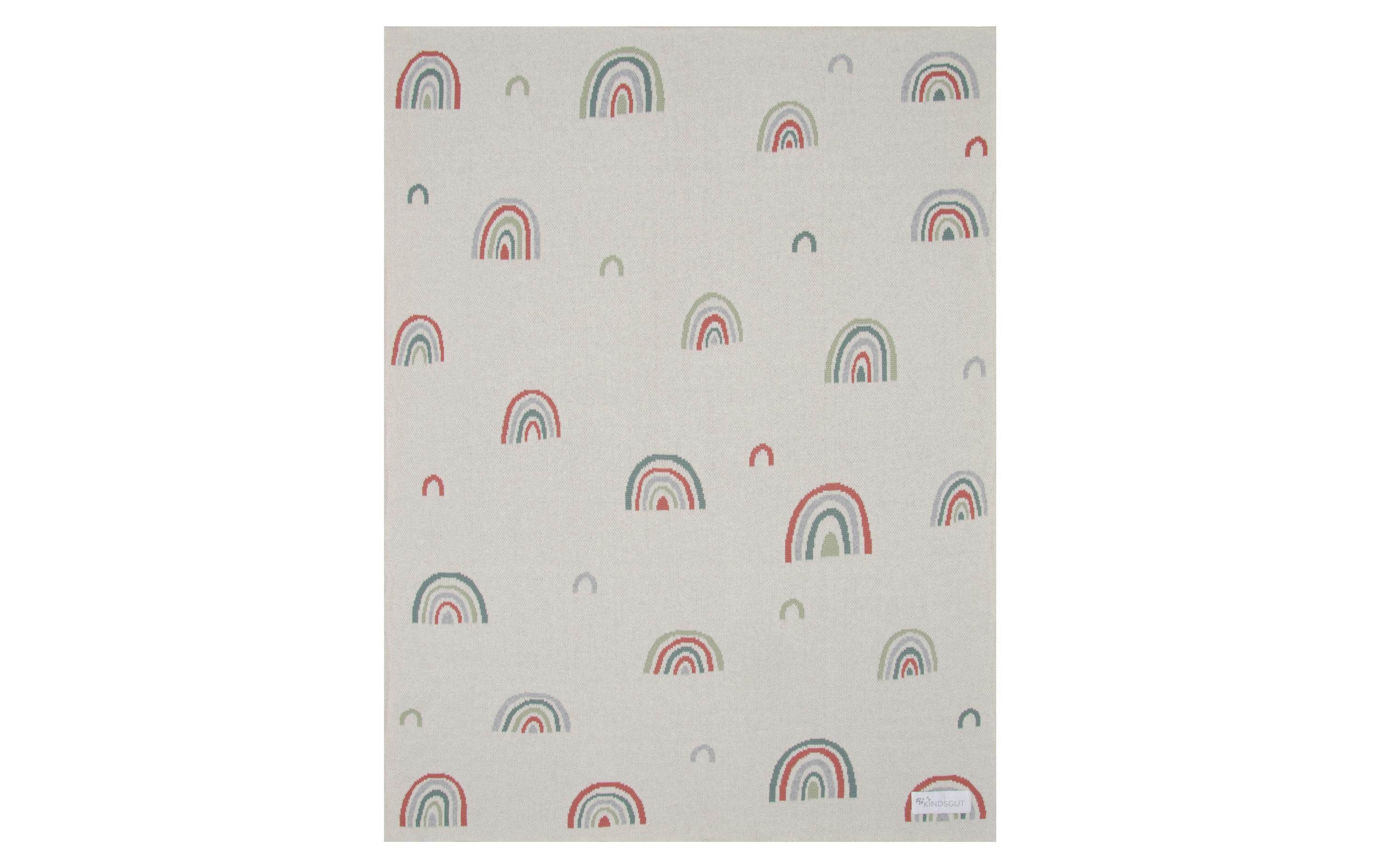 Kuscheldecke mit Regenbogen 80 x 100 cmKinderdecke Regenbogen für kleine Kuschler