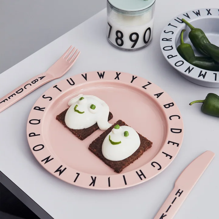 Design Letters - Eat & Learn Tritan Teller tief, weiss