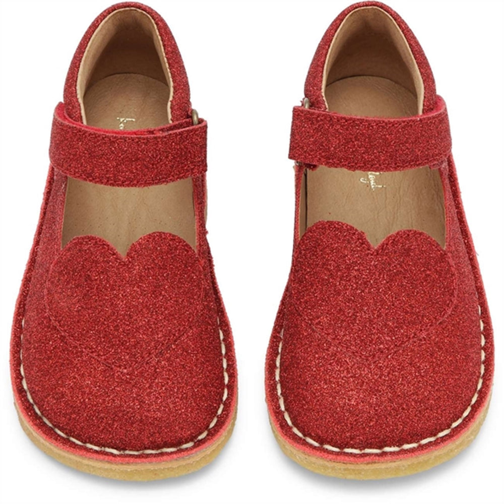 Sko Minnie Coeur Glitter Christmas Red