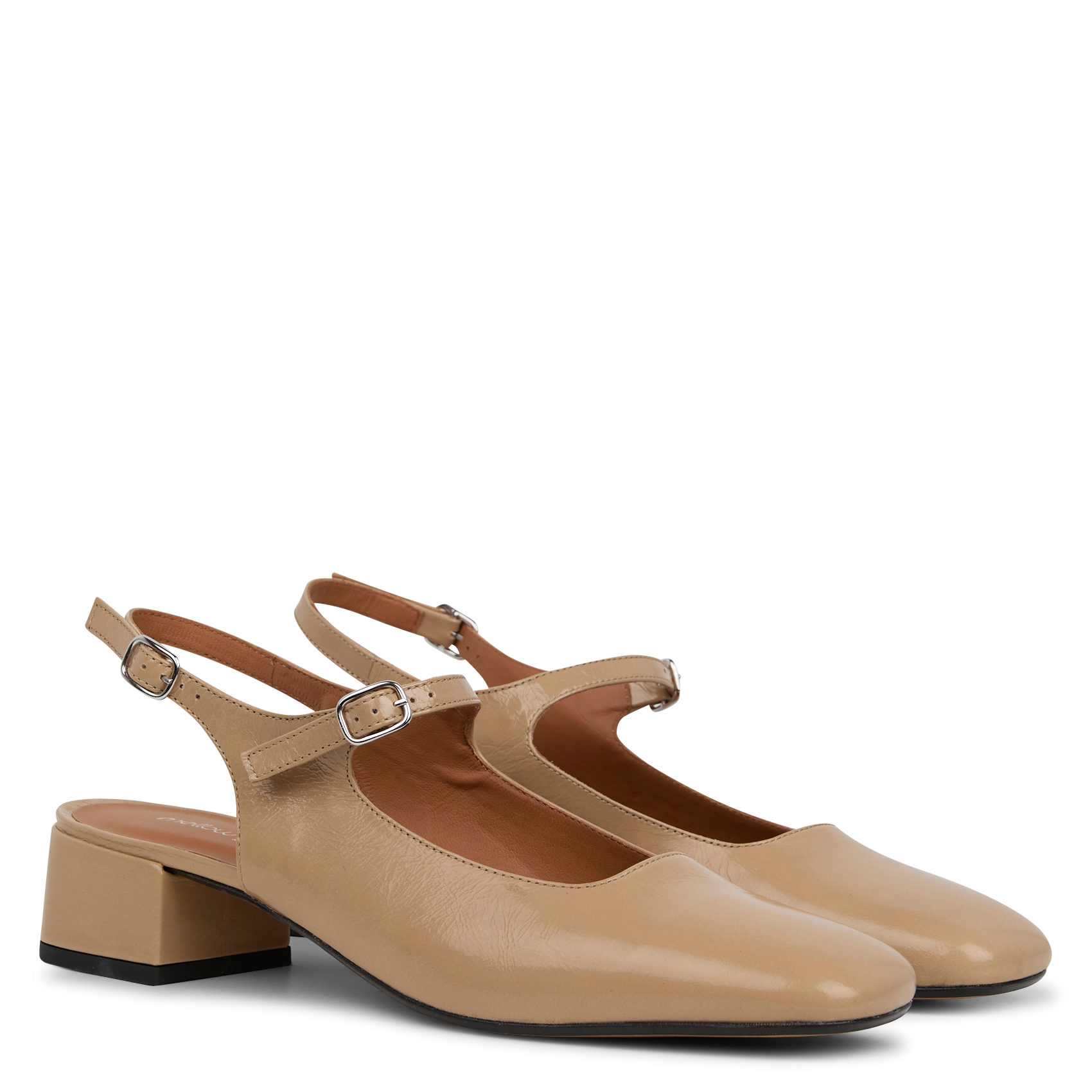 CLARISSA - Sandales à talons en cuir | Beige