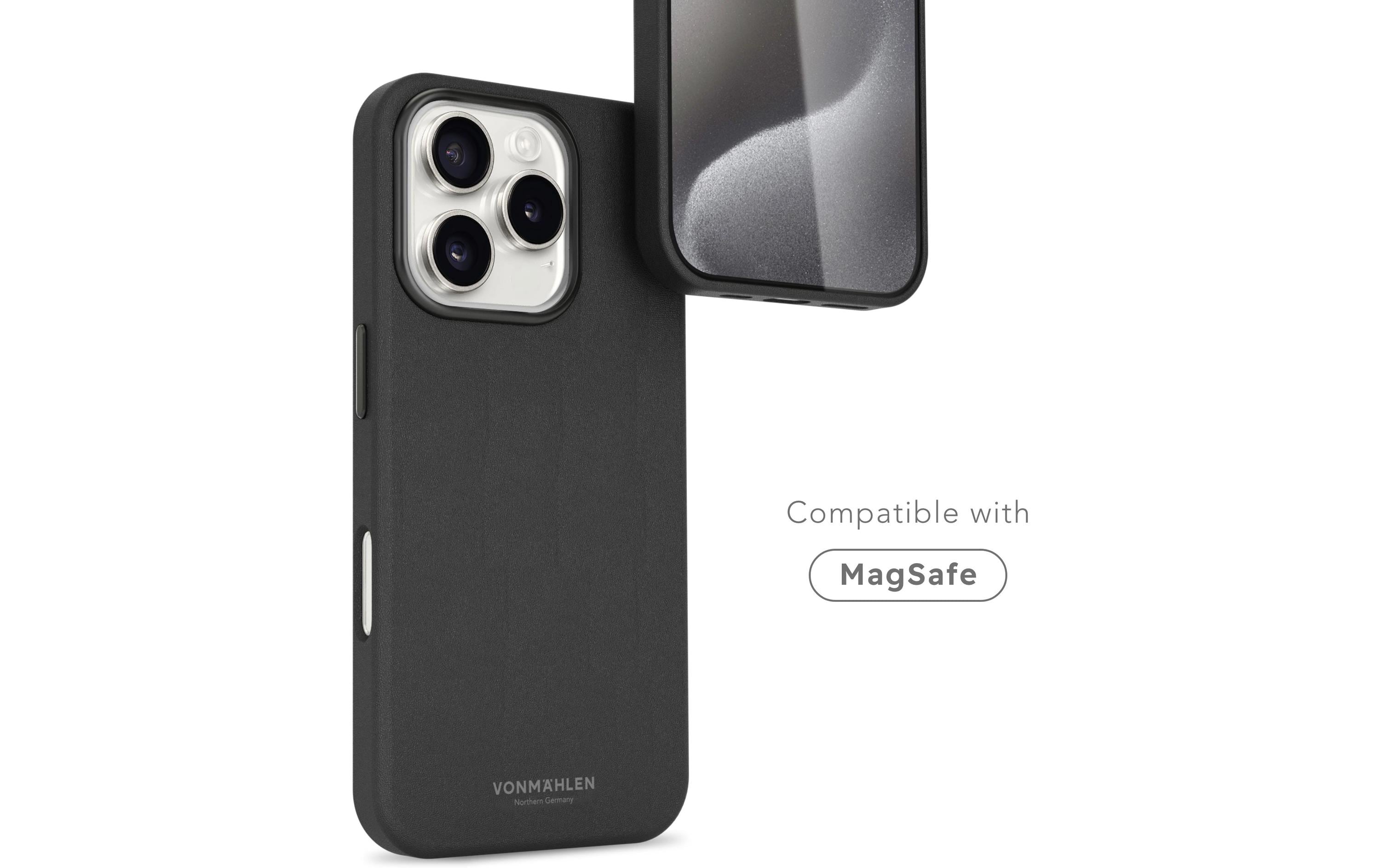 Back Cover Like Leather iPhone 16 Pro Max SchwarzLeather Backcover für das Apple iPhone 16 Pro Max