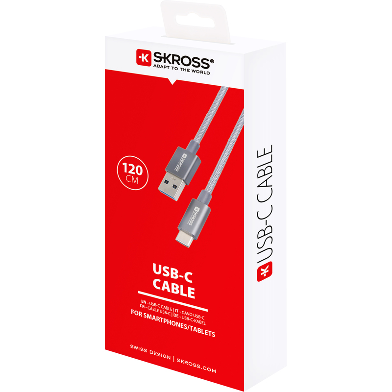 Skross Kabel USB-A - USB-C, 1.2 m
